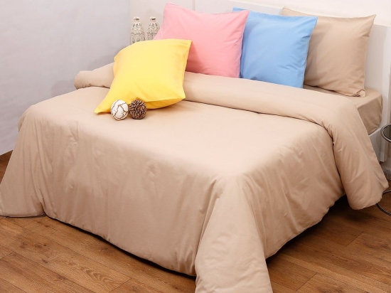 Σεντόνι 3100 Μπεζ Viopros Υπέρδιπλo 240x260cm 100% Βαμβακερή Φανέλα