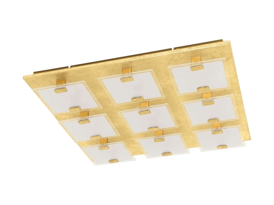 Φωτιστικό Οροφής - Πλαφονιέρα Led 97729 Gold Vicaro 1 Eglo Μέταλλο,Γυαλί
