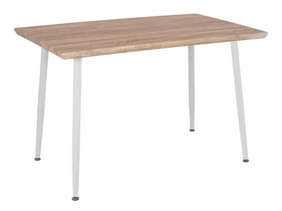 Τραπέζι Τραπεζαρίας Sonama HM8334.02 Με Λευκά Πόδια Mdf,Μέταλλο