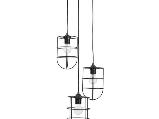 Φωτιστικό Οροφής Κρεμαστό Fun-40 Pendel 3/L Black -S- 34-0080 Μέταλλο,Πλαστικό