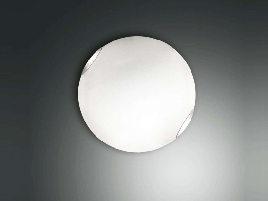 Φωτιστικό Οροφής - Πλαφονιέρα Fox 2385-61-102 White Fabas Luce Μέταλλο,Γυαλί