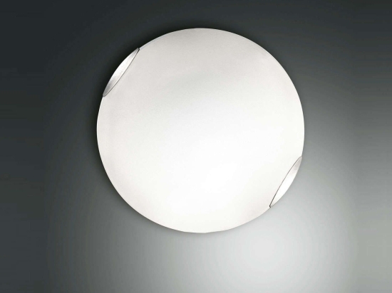 Φωτιστικό Οροφής - Πλαφονιέρα Fox 2385-65-102 White Fabas Luce Μέταλλο,Γυαλί