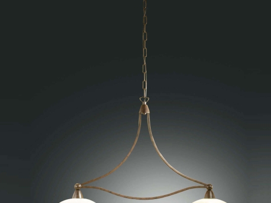 Φωτιστικό Οροφής Devon 2498-46-171 Dark Rust Fabas Luce Μέταλλο,Γυαλί