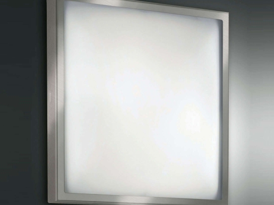 Φωτιστικό Οροφής - Τοίχου Osaka 2867-66-178 Nickel Fabas Luce Μέταλλο,Γυαλί