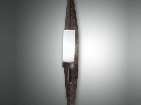 Φωτιστικό Τοίχου - Απλίκα Vanity 2899-26-171 Dark Rust Fabas Luce Μέταλλο,Γυαλί