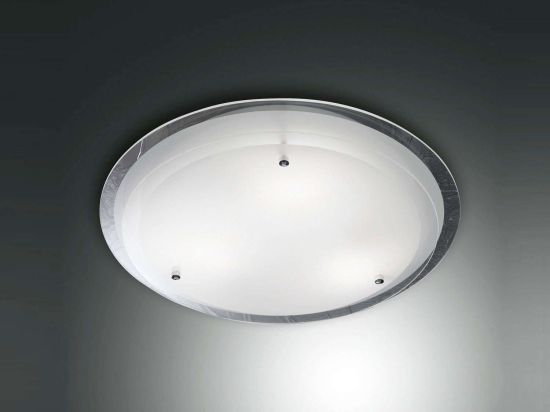 Φωτιστικό Οροφής - Πλαφονιέρα Hill 2958-64-102 White Fabas Luce Μέταλλο,Γυαλί