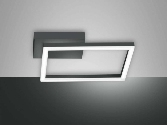 Φωτιστικό Οροφής - Πλαφονιέρα Led Bard 3394-21-282 Anthracite Fabas Luce Μέταλλο, Μεθακρυλικό