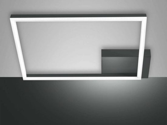 Φωτιστικό Οροφής - Πλαφονιέρα Led Bard 3394-61-282 Anthracite Fabas Luce Μέταλλο, Μεθακρυλικό