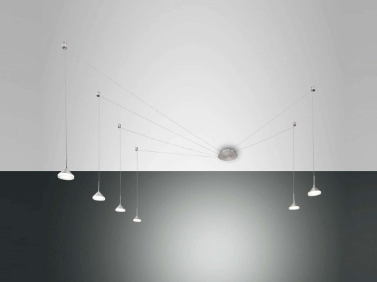 Φωτιστικό Οροφής Led Isabella 3410-46-212 Aluminium Fabas Luce Μέταλλο
