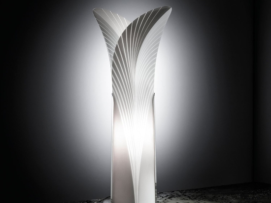 Φωτιστικό Δαπέδου Δίφωτο Las Palmas White Slamp Αλουμίνιο,Πολυπροπυλένιο