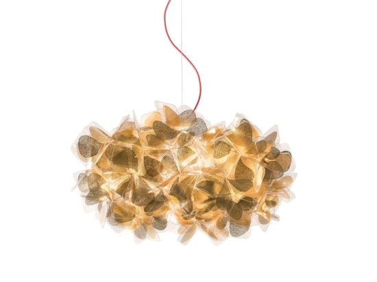Φωτιστικό Οροφής Clizia Mama Non Mama 53cm E27 2x12W Gold - Red Wire Slamp Cristalflex
