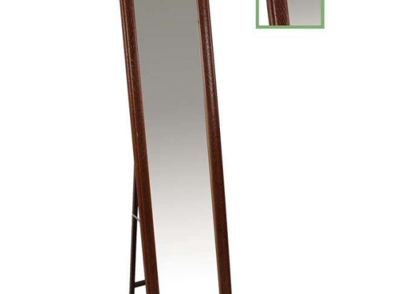Καθρέπτης Δαπέδου-Τοίχου Ξύλινος 40x148 Ε7185,3  Καρυδί Mdf,Γυαλί