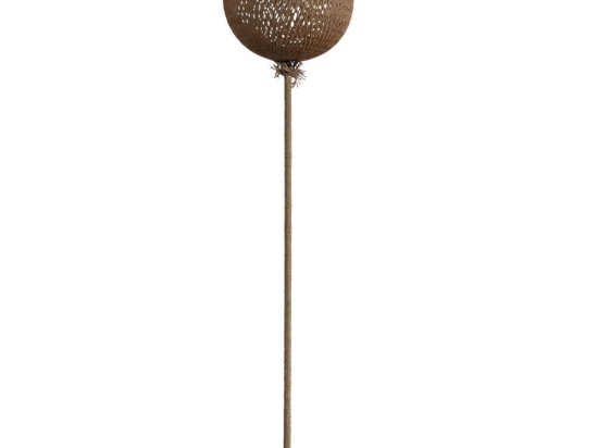 Φωτιστικό Δαπέδου Silk-02 Rope 31-1161 Φ35cm 154cm Natural-Bronze Heronia Σχοινί,Μέταλλο