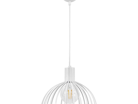 Φωτιστικό Οροφής Paris/28 1/L Φ28 Η95 Χ Φ28cm White 34-0239 Heronia Μέταλλο