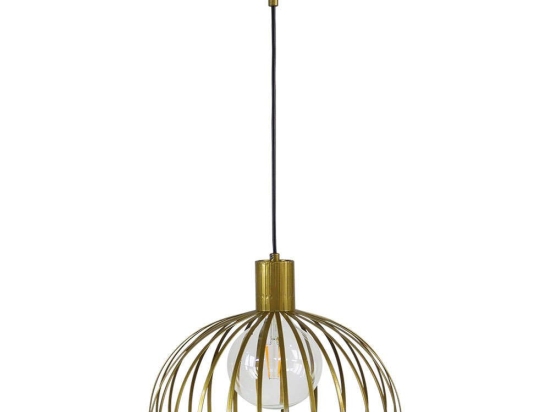 Φωτιστικό Οροφής Paris/33 1/L Φ33 Η100 Χ Φ33cm Gold 34-0241 Heronia Μέταλλο