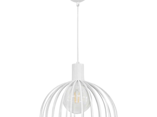 Φωτιστικό Οροφής Paris/33 1/L Φ33 Η100 Χ Φ33cm White 34-0242 Heronia Μέταλλο