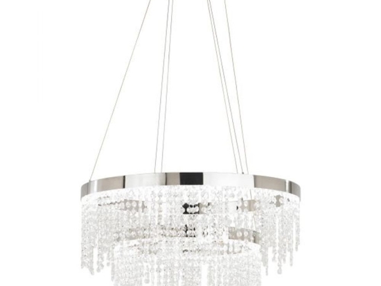 Φωτιστικό Οροφής 39281 Antelao Led Ø610 Κρύσταλλο Chrome Eglo Μέταλλο,Γυαλί