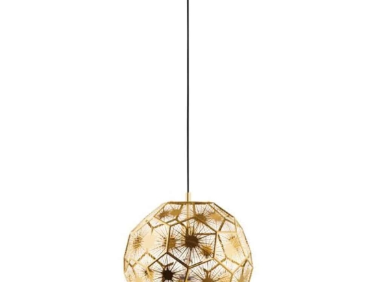 Φωτιστικό Οροφής 39755 Skoura E27/1 Ø410 Black-Brass Eglo Μέταλλο,Γυαλί