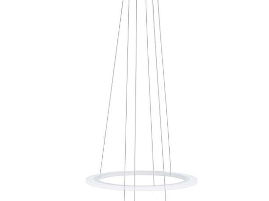 Φωτιστικό Οροφής 39273 Penaforte Led Ø590 2 Ring White Eglo Αλουμίνιο, Πλαστικό