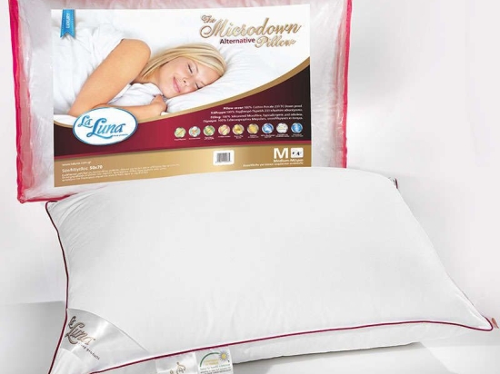 Μαξιλάρι Ύπνου The Microdown Alternative Pillow White La Luna 55X75 55x75cm Microfiber