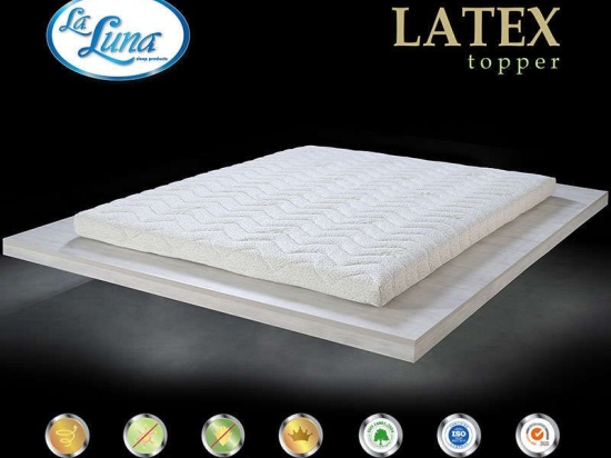 Ανώστρωμα La Luna Latex Topper White La Luna Υπέρδιπλο 180x200x7cm