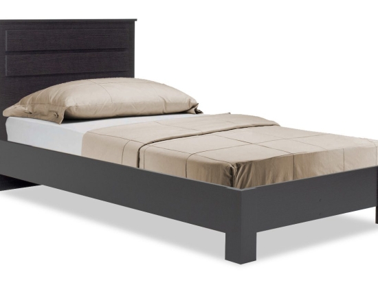 Κρεβάτι μονό OLYMPUS pakoworld σε χρώμα wenge 100x200εκ