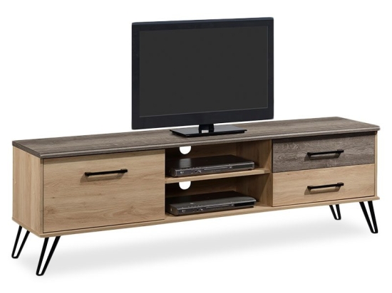 Έπιπλο τηλεόρασης Bruno pakoworld χρώμα viscount - toro 182x40x56,5εκ