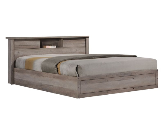 Κρεβάτι διπλό Tara pakoworld rustic oak 160x200εκ