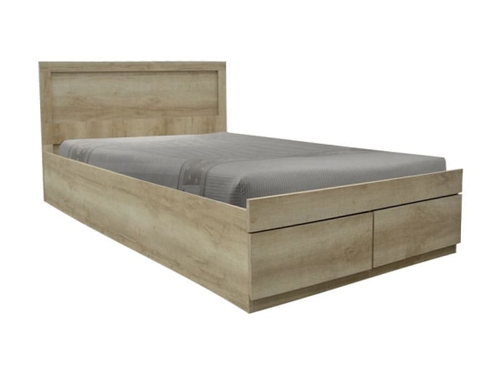 Κρεβάτι Olympus pakoworld με συρτάρι castillo-oak 100x200εκ