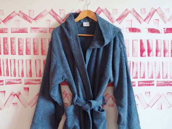 Μπουρνούζι Με Κουκούλα Liberty L Blue Melinen