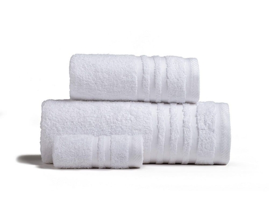 Πετσέτες Premio Σετ 3τμχ White Melinen Σετ Πετσέτες 100% Cotton