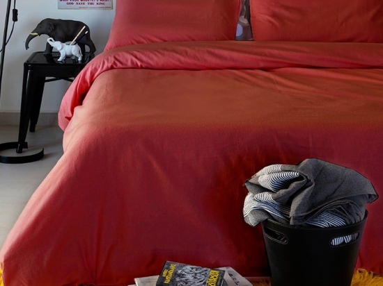 Σεντόνια Urban Σετ 4τμχ Bordeaux Melinen Υπέρδιπλo 235x270cm 100% Βαμβάκι