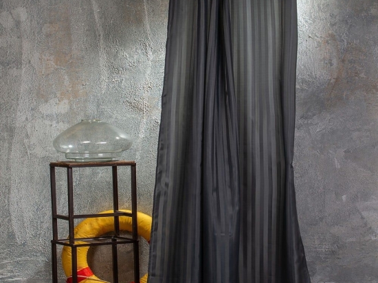 Κουρτίνα Μπάνιου Jacquard Anthracite Melinen 180Πx200Υ 180x200cm Πολυέστερ