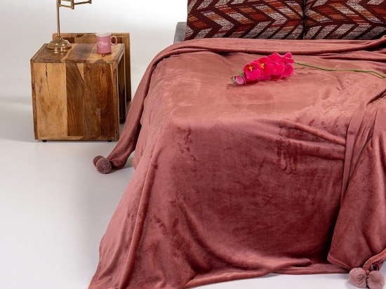 Κουβέρτα Lisboa Fleece Apple Melinen Υπέρδιπλο 220x240cm Πολυέστερ