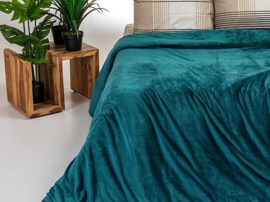 Κουβέρτα Tokyo Fleece Petrol Melinen Μονό 160x220cm Πολυέστερ