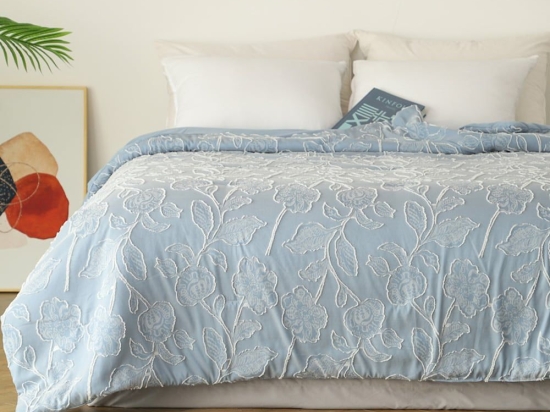 Κουβερλί Ariel Light Blue Melinen Μονό 160x240cm Πολυέστερ