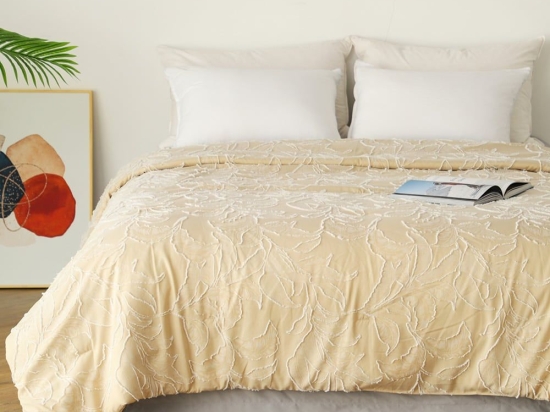 Κουβερλί Kira Beige Melinen Μονό 160x240cm Πολυέστερ