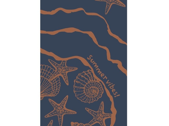 Πετσέτα Θαλάσσης Summer Vibes Blue Melinen Θαλάσσης 86x160cm 100% Βαμβάκι