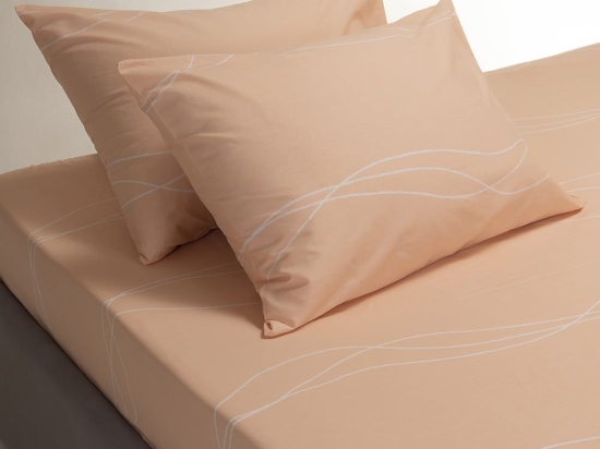 Κατωσέντονο Shels Με Λάστιχο (Σετ 3τμχ) Peach Melinen King Size 180x232cm 100% Βαμβάκι