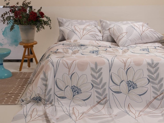 Σεντόνια Lullaby Με Λάστιχο (Σετ 4τμχ) Beige Melinen King Size 180x232cm 100% Βαμβάκι