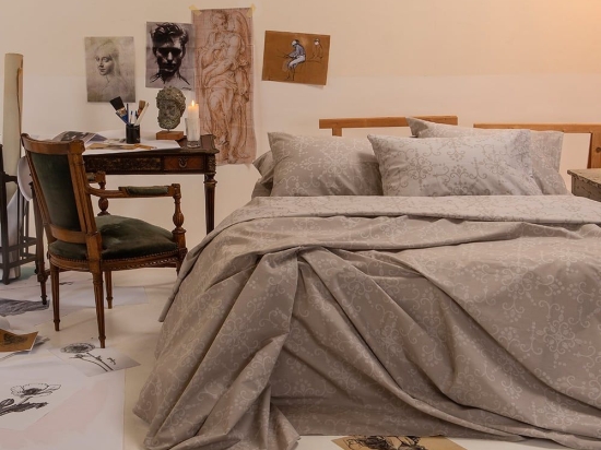 Σεντόνια Yos (Σετ 4τμχ) Beige Melinen Υπέρδιπλo 235x270cm 100% Βαμβάκι