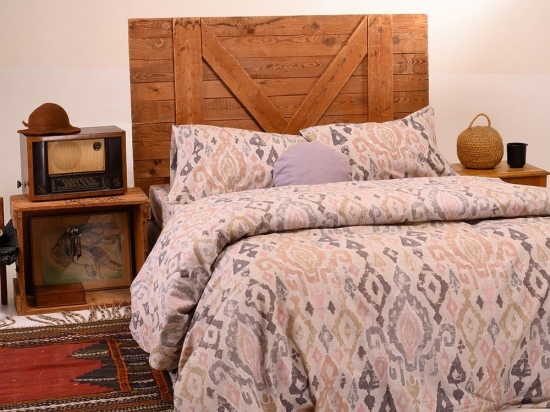 Σεντόνια Φανελένια Masami (Σετ 4τμχ) Beige Melinen Υπέρδιπλο 235x260 100% Βαμβακερή Φανέλα