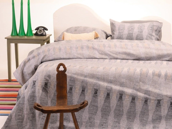 Σεντόνια Φανελένια Mei (Σετ 4τμχ) Grey Melinen Διπλό 205x260cm 100% Βαμβακερή Φανέλα