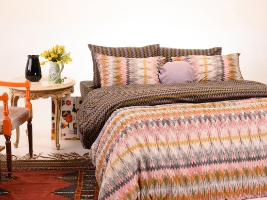 Σεντόνια Anya Με Λάστιχο (Σετ 4τμχ) Bordo Melinen Διπλό 150x232cm Βαμβάκι-Πολυέστερ