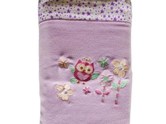 Isadore Lorraine Κουβέρτα Fleece με Κέντημα Bebe 110×160 - Pink Owl