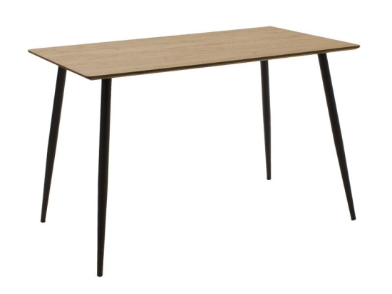 Τραπέζι Cuba pakoworld MDF sonoma-μαύρο 120x70x76εκ
