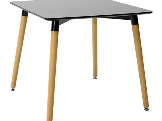 Τραπέζι Natali pakoworld επιφάνεια MDF μαύρο 80x80x75εκ