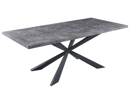 Τραπέζι Karen pakoworld MDF γκρι cement-μαύρο 200x100x75εκ