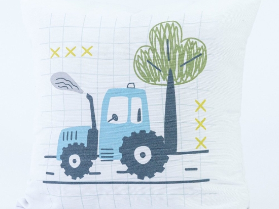Borea Μαξιλάρι Διακοσμητικό Printed Trucky 45 x 45 cm Λευκό