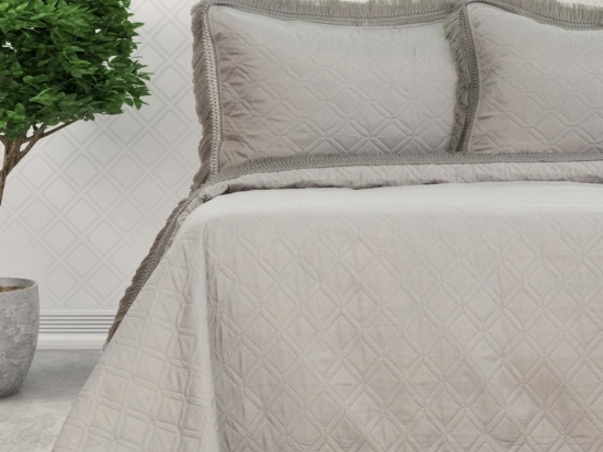 Borea Κουβερλί Εμπριμέ Σετ Dahlia Υπέρδιπλο 220 x 240 cm + (2) 50 x 70 cm Ροζέ
